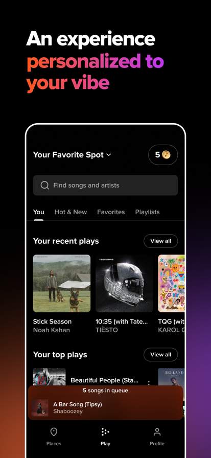 TouchTunes: Control Bar Music
