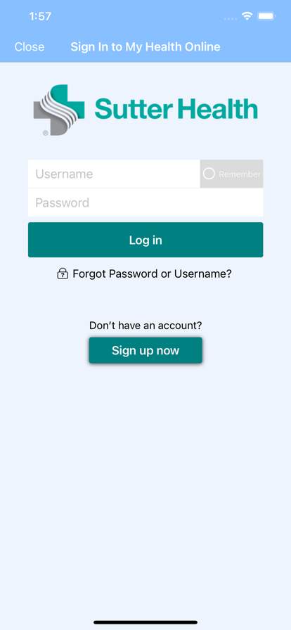 Sutter Health My Health Online
