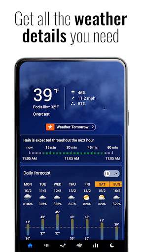 Transparent clock and weather