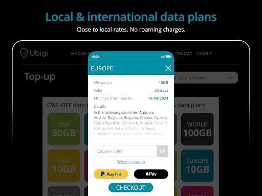 Ubigi: Travel eSIM & data plan