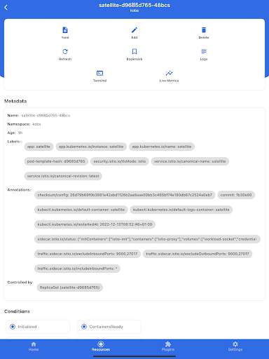 kubenav - Kubernetes Dashboard
